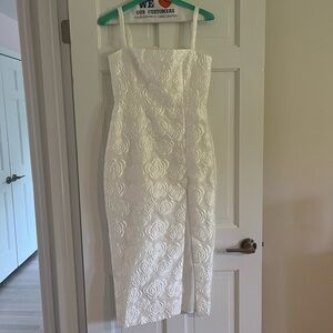 Amanda Uprichard White Spaghetti Strap Sheath Dress